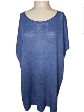 Eileen Fisher Women's Capped Sleeved Oversized Linen Sweater Tunic Size Medium.